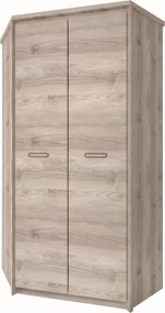 Dulap JAZZ, stejar, PAL laminat, cu 2 usi, 101x101x210 cm