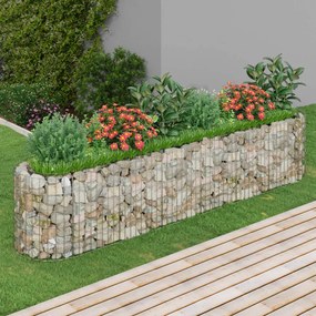 Strat inaltat gabion, 260x50x50 cm, fier galvanizat 260 x 50 x 50 cm, 1, 1