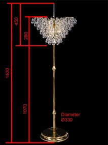 Lampadar, lampa de podea LUX cristal Bohemia