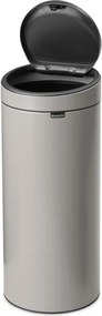 Cos de gunoi Brabantia Touch Bin New 1010459, 30 l, Inchidere silentioasa si lina, Gri deschis