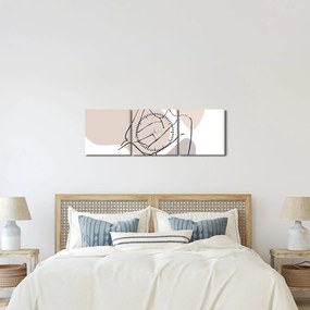 Tablou - Femeie corp linie de artă N⁰1 (cu ceas) (90x30 cm)