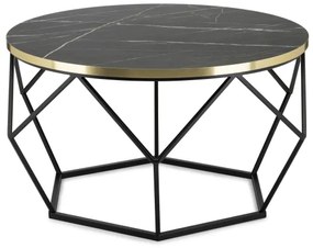 Măsuță de cafea DIAMOND 40x70 cm negru/auriu