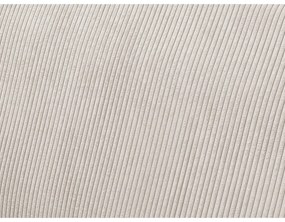 Colțar crem extensibil/cu spațiu de depozitare cu tapițerie din catifea reiată Voltaire – Bobochic Paris