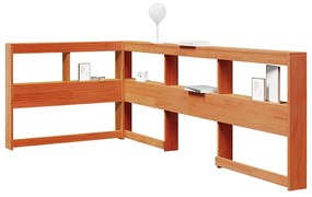 vidaXL Bibliotecă tăblie în formă de L ceară maro lemn masiv de pin