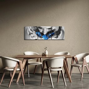 Tablou cu portretul femeii cu pietre (cu ceas) (90x30 cm)