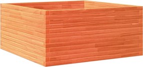 vidaXL Jardinieră grădină, maro ceruit, 100x100x46 cm, lemn masiv pin