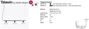 Lustra suspendata design modern TATAWIN negru