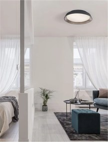 Plafoniera LED dimabila design modern Vela negru 45cm