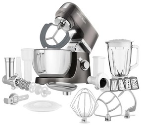 Robot de bucătărie cu castron din oțel inoxidabil Sencor 1000W/230V gri