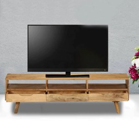 246787 vidaXL Comodă TV, lemn masiv de mango, 140 x 30 x 41 cm