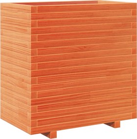vidaXL Jardinieră grădină, maro ceruit, 70x40x72,5 cm, lemn masiv pin
