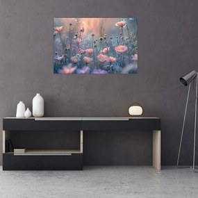 Tablou - Flori în culori pastelate (90x60 cm)