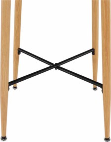 Masă de bar, negru/stejar, diametru 60 cm, IMAM