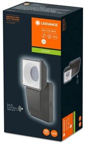 Aplică LED de exterior cu senzor SPOT LED/8W/230V IP55 neagră Ledvance