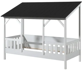 Set de Pat copii Vipack conține un Pat copii Vipack 03 acoperiș negru și un roll-slat 16s