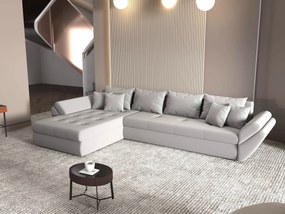Colțar extensibil dumonde cu ladă de depozitare si sezut confortabil din spuma high-density, Loana XL Royal Antracit 335x185 cm