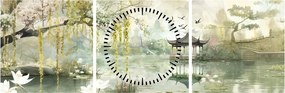 Tablou - Lac Chinezesc (cu ceas) (90x30 cm)