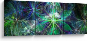 Tablou - Forme geometrice abstracte (cu ceas) (90x30 cm)