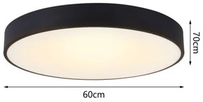 Plafonieră LED dimabilă Immax NEO 07202L RONDATE 53W/230V negru Tuya + telecomandă