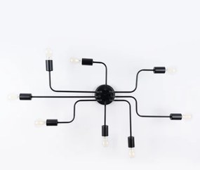 Lustră aplicată Sollux SL.1448 VECTOR 8xE27/15W/230V negru