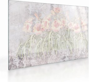 Tablou pe sticlă - Fresca crinilor (70x50 cm)