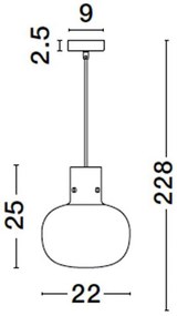 Lustra, Pendul design modern CINZIA 22cm
