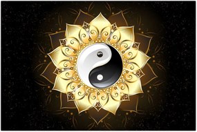 Tablou - Yin-Yan de aur (90x60 cm)