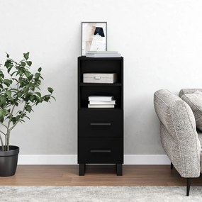 828693 vidaXL Servantă, negru, 34,5x34x90 cm, lemn compozit
