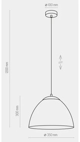 Lustră pe cablu FARO 1xE27/60W/230V neagră
