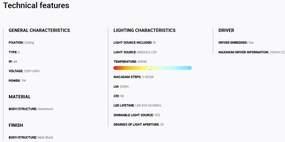 Spot LED incastrabil TULIPA Black recessed downlight 7W 55° 4000K CRI90 casambi IP44