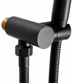 Baterie de dus incastrata Lungo Miler negru mat