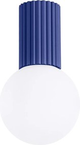 Plafonieră albastră cu abajur din sticlă ø 12 cm Orbital – Sollux