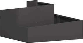 vidaXL Vază pentru Grădină Negru 80 x 80 x 50 cm Oțel laminat la rece