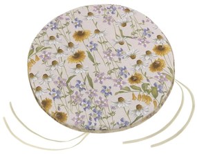 Pernă de scaun rotundă dreaptă Ivo Mușețel, 40 cm