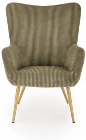 Fotoliu Amaro velvet olive H97 cm