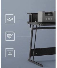 Birou SOLEA-X cu iluminare ambientală, negru