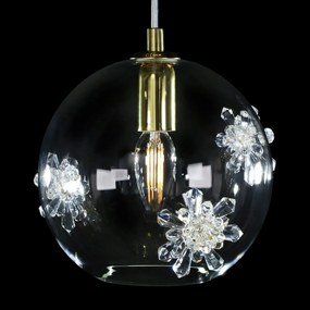 Lustra LUX decorativ fulgi de zapada din cristal SNOWFLAKE 02B