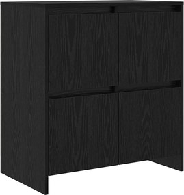 vidaXL Bufet Stejar Negru 70 x 41 x 75 cm Lemn compozit