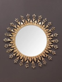 Oglinda de perete, din metal, D62cm, Crown