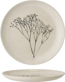 Farfurie din ceramică cu flori de câmp aplicate manual, D21×H2 cm, „Bea"