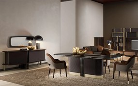 Bufet lemn masiv Maura Negru, 230 × 83 × 58 cm - Lemn