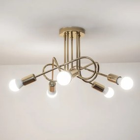 Lustră aplicată OXFORD 5xE27/15W/230V aurie