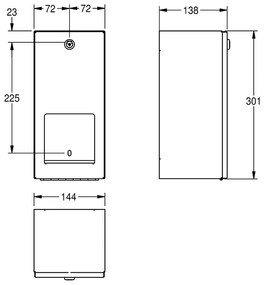 Suport pentru 2 role de hârtie igienică, KWC, Rodan, cu sistem de blocare, inox