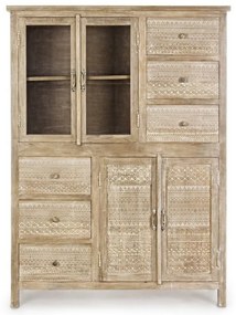 Bufet finisaj natural din lemn de Mango, 110x40x150 cm, Mayra Bizzotto