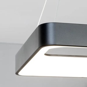 Brilagi - Lustră LED dimabilă suspendată pe cablu FALCON II LED/80W/230V 40x40 cm neagră + telecomandă