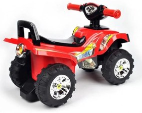 Masinuta cu Functie de Trotineta Fara Pedale Pentru Copii NOVOKIDS™ ATV Rider, Maxim 27 Kg, Cu Melodii, Sezut comfortabil, ROSU