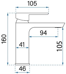 Baterie pentru baie REA ARGUS TITAN LOW