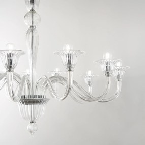Candelabru elegant cu 8 brate BRIGITTA SP8 TRASPARENTE 199382 IDL