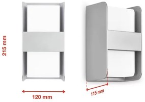 Aplică de exterior Telefunken 321004TF 1xE27/12W/230V IP44 argintiu