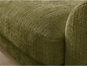 Colțar kaki cu tapițerie din chenille (cu colț pe partea stângă/cu șezlong) Leonore – Bobochic Paris